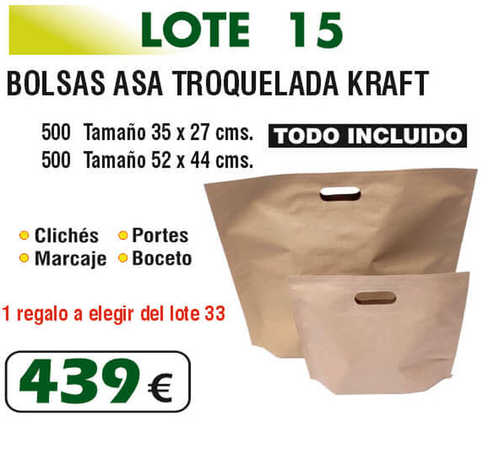 Lote de bolsas Número 15
