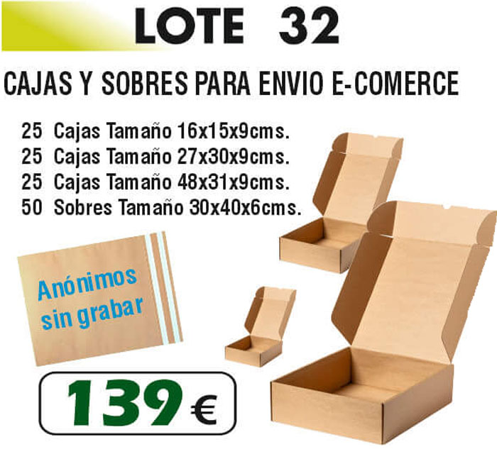 Lote de sobres kraft Número 32