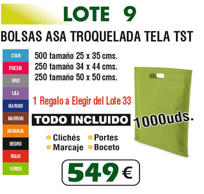 Lote De Bolsas Número 9